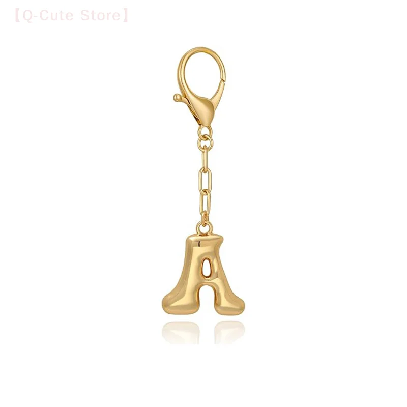 

Simple Bubble Initial Keychain Bag Charm For Women Fashion Versatile Handbag Pendant Backpack Decoration Accessories Gifts