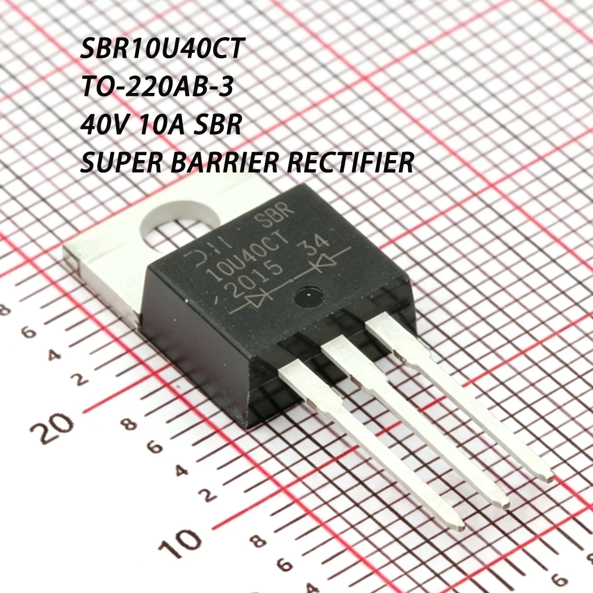 10PCS SBR10U40CT TO220AB 40V 10A 150A 440mV@5A 1Pair Common Cathode NEW Original Super Barrier Rectifier DIODE ARRAY SBR 10U40CT