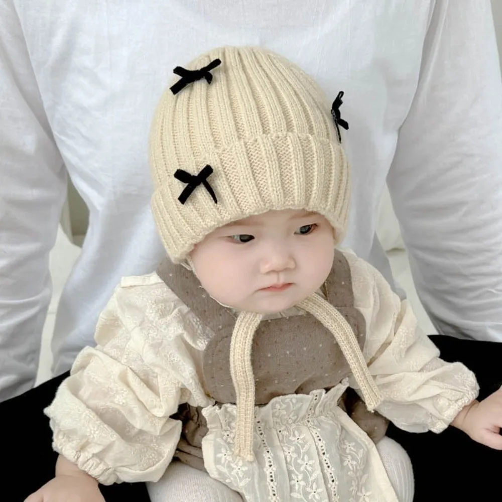 

Новая вязаная шапка-пуловер, теплая холодостойкая шапка-бини, ветрозащитная вязаная шапка с бантом