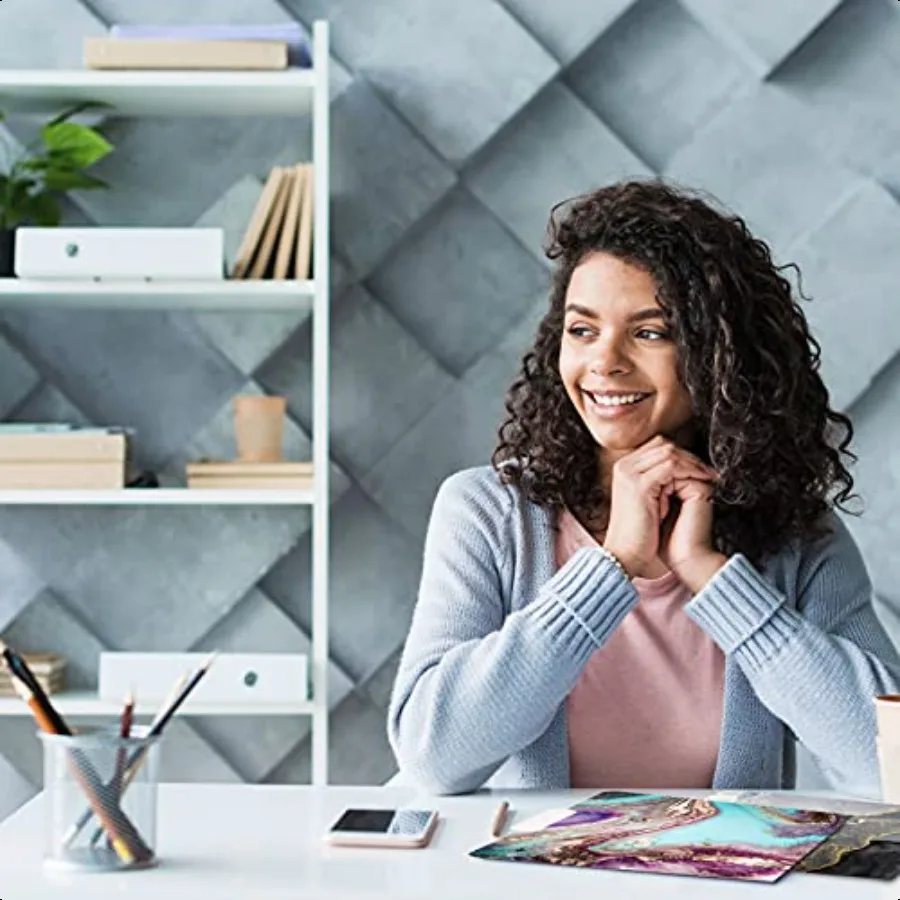 โฟลเดอร์แฟ้มตกแต่ง 12 แพ็ค 6 แบบตัวอักษรเฮฟวี่เวทขนาด 9.5 x 11.5 พร้อม 1 3 Cut Tab Marble Designs แฟ้มแฟชั่น