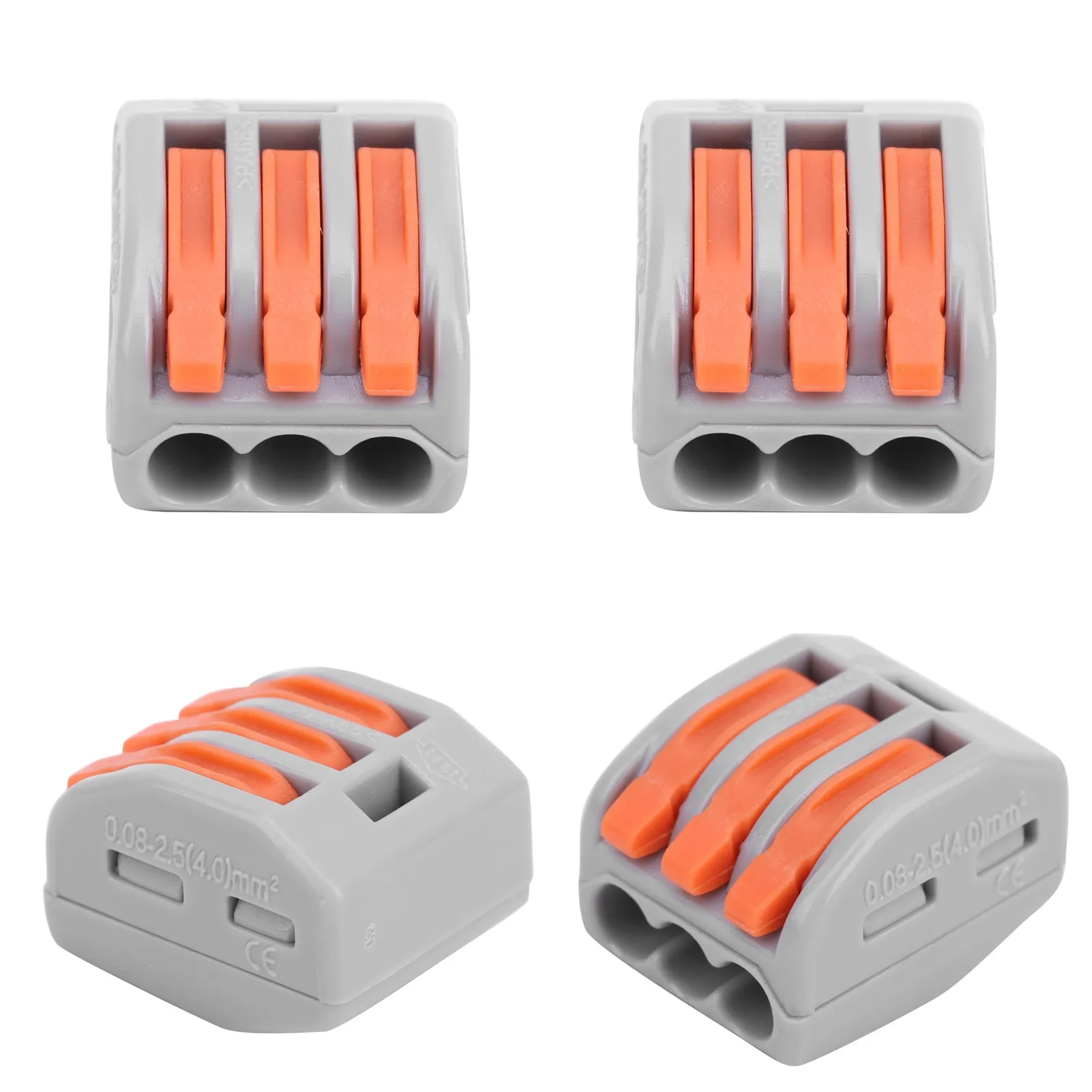 100Pcs Push Wire Wiring Connector Quick Connect Line Terminal Blocks Parallel DevicePCT‑213
