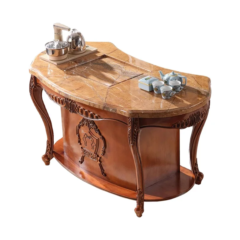 Tea table Solid wood tea table and chair combination Home balcony Office Club Kung fu tea table