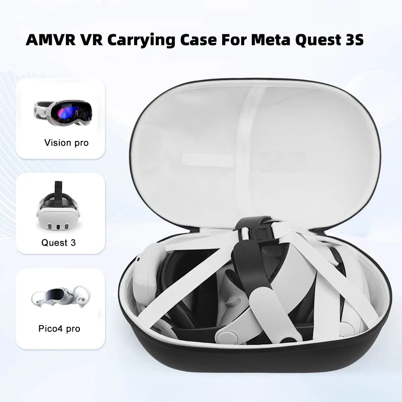 VR Carrying Case For Meta Quest 3S,Hard Travel Storage Case  for Oculus Quest 3S/Quest 3 Virtual Reality Headset Game Controller