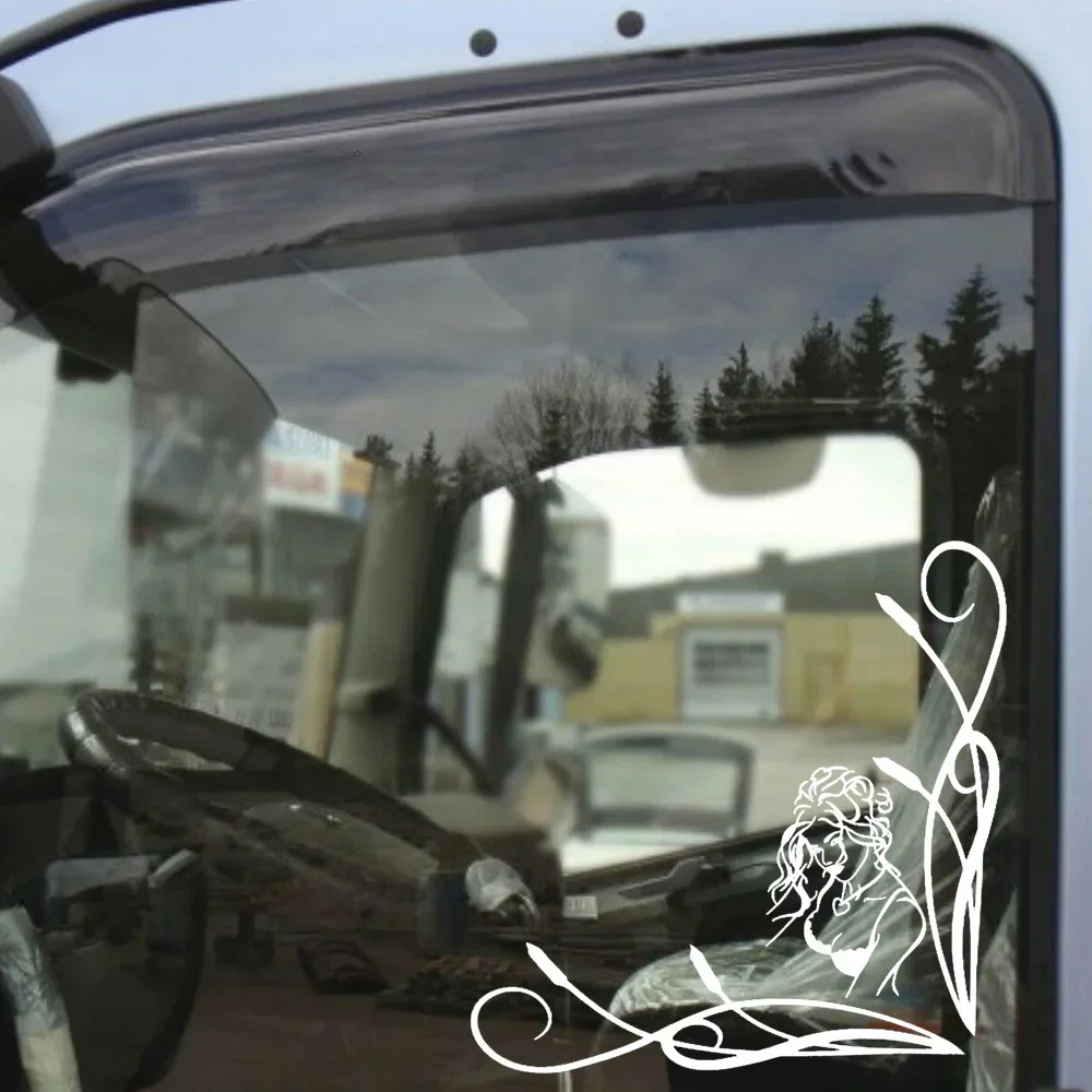 Truck Window Stickers Large Lady Pattern Vinyl Decals Exquisite Exterior Decoration Auto Accessories 2PCS