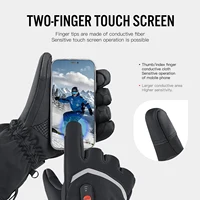 Electric Heated Gloves Motorcycle Winter Moto Heated Gloves Warm Waterproof Rechargeable Heating Thermal Gloves For Snowmobile - Image 3