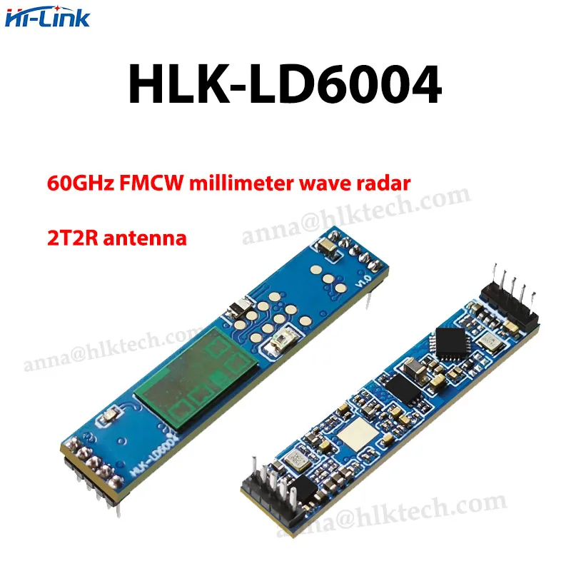 Image of HLK-LD6004 60GHz Radar-Modul zur Erkennung menschlicher Anwesenheit, 3D-Millimeterwellen-Sensor, mobile App-Konfiguration, Decken-/Wandmontage, 6m Erfassungsreichweite