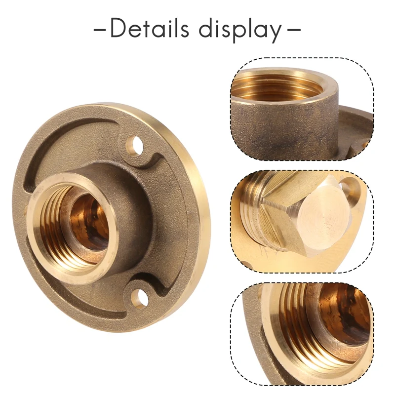 Brass Drain Plug Bronze Garboard Marine Boat Yacht Screw Drain Plug 1 Inch Mounting Hole Fishing