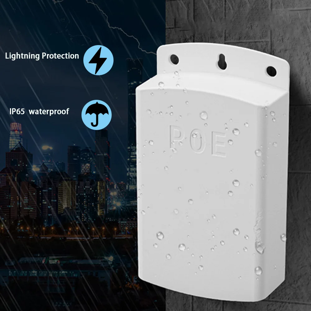 Imagem -04 - Hui-extensor Poe de Portas Impermeável 10 Mbps 100mbps a Repetidor com Ieee802.3af a 250m Estender para Switch Poe Câmera ip