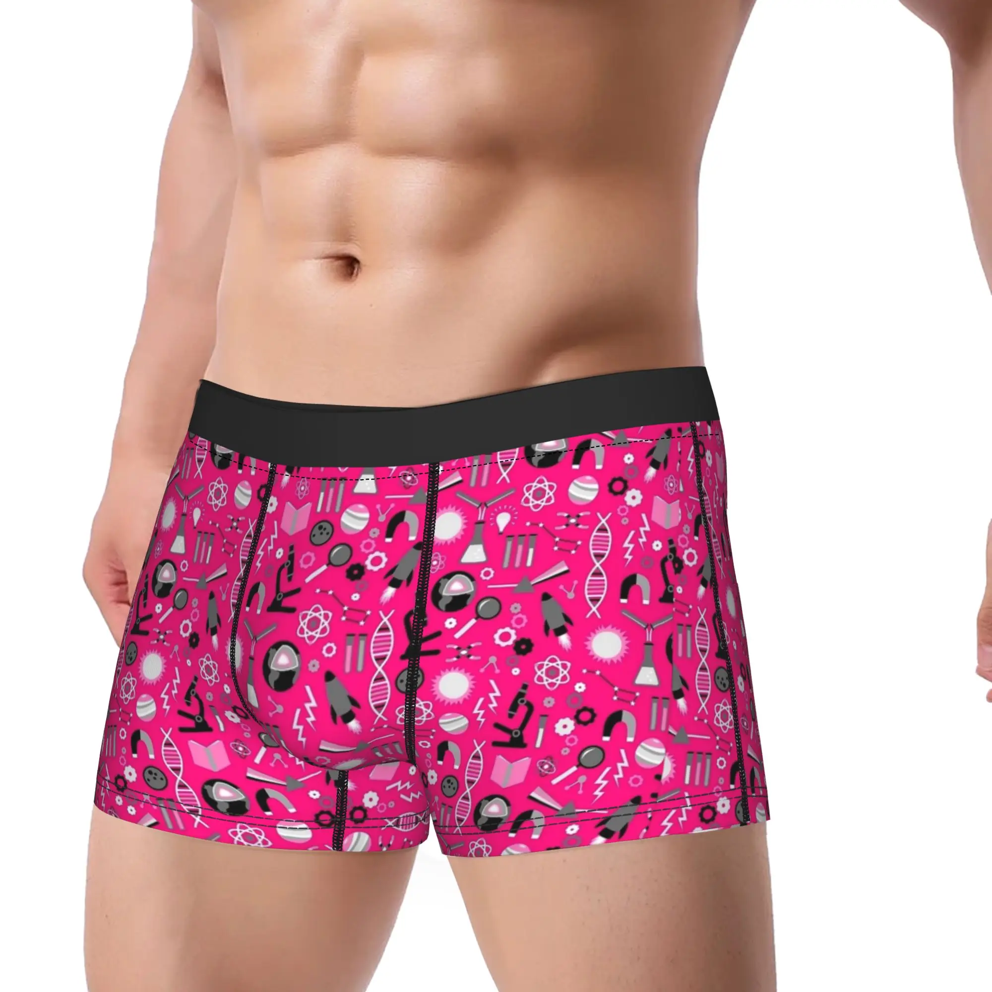 Custom Biology And Chemistry Science Studies Underwear  Printing Boxershorts Trenky Men Underpants Novelty Shorts Briefs Gift