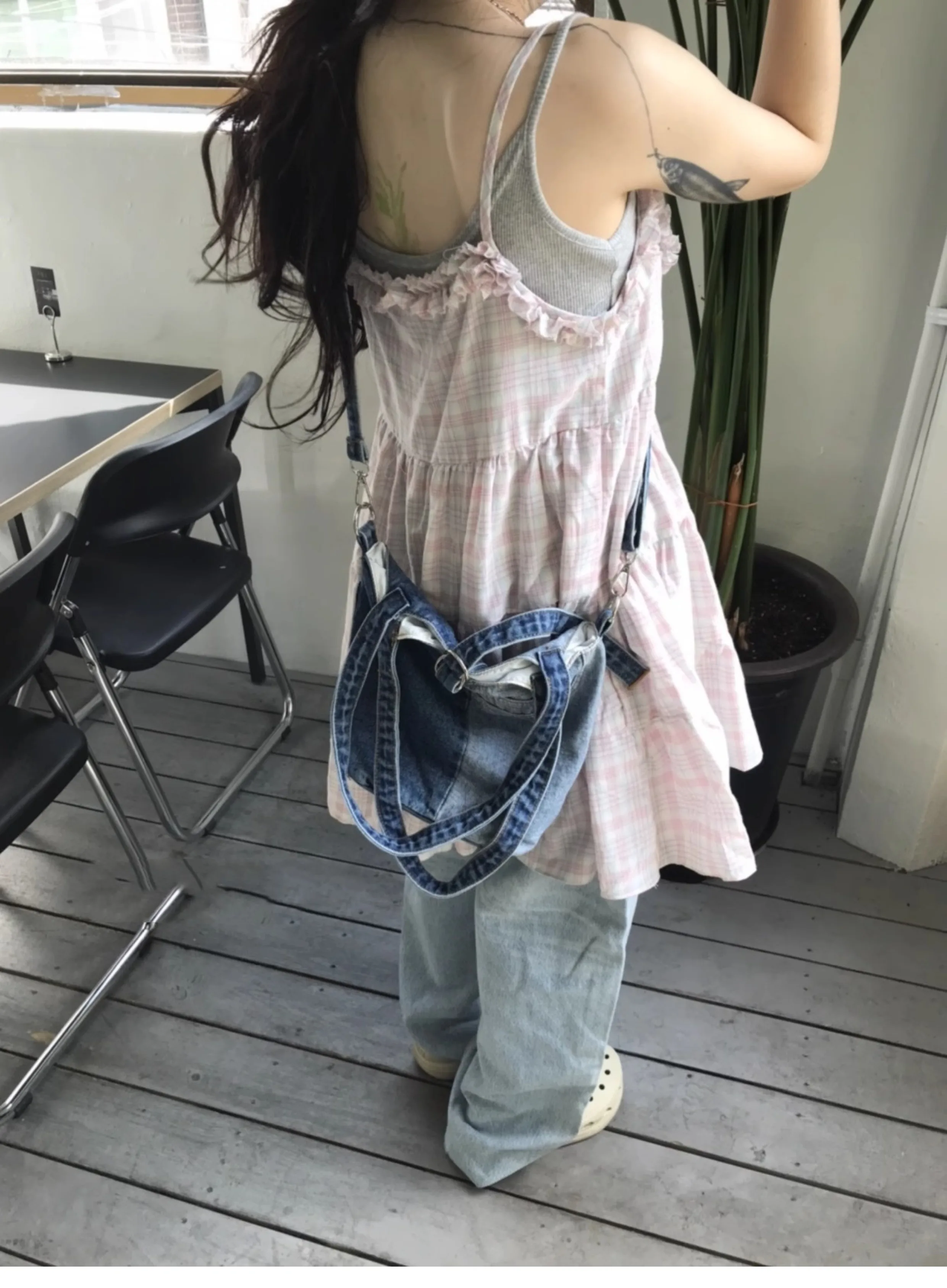 KUSAHIKI Street Style Girls Cute Plaid Cake Lace Sling Dress 2024 Summer New Spicy Girl Y2k A-line Korean Strap Dresses