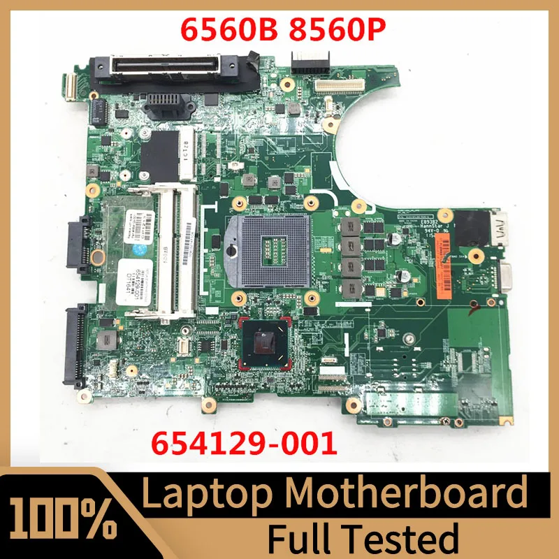 

654129-001 654129-501 654129-601 Mainboard For HP Probook 6560B 8560P 8560W Laptop Motherboard HM65 100%Full Tested Working Well