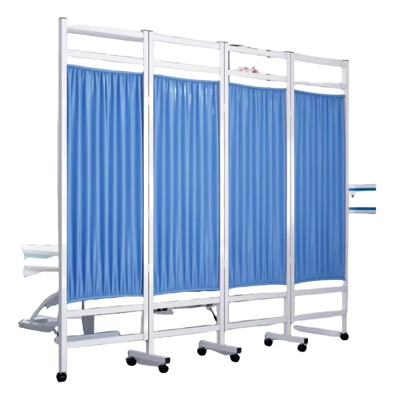 شاشة ستارة أثاث المستشفى الفولاذية شراء شاشات السرير 4 شاشات حوض قابلة للطي #3