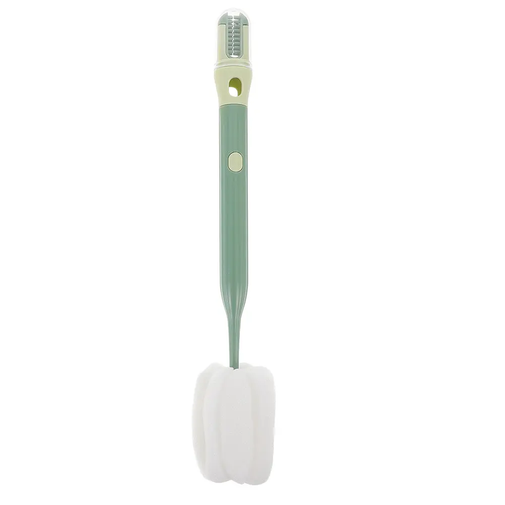 Sponge Bottle Cleaner Brush Heavy Duty Long Reach Handle for Baby Feeding Bottles Coffee Water Glass Cups Effective Stain