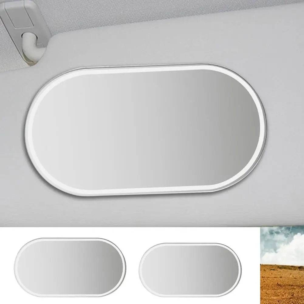 Car Cosmetic Mirror Space-saving High Clearly Oval-shaped Car Visor Vanity Mirror for Car