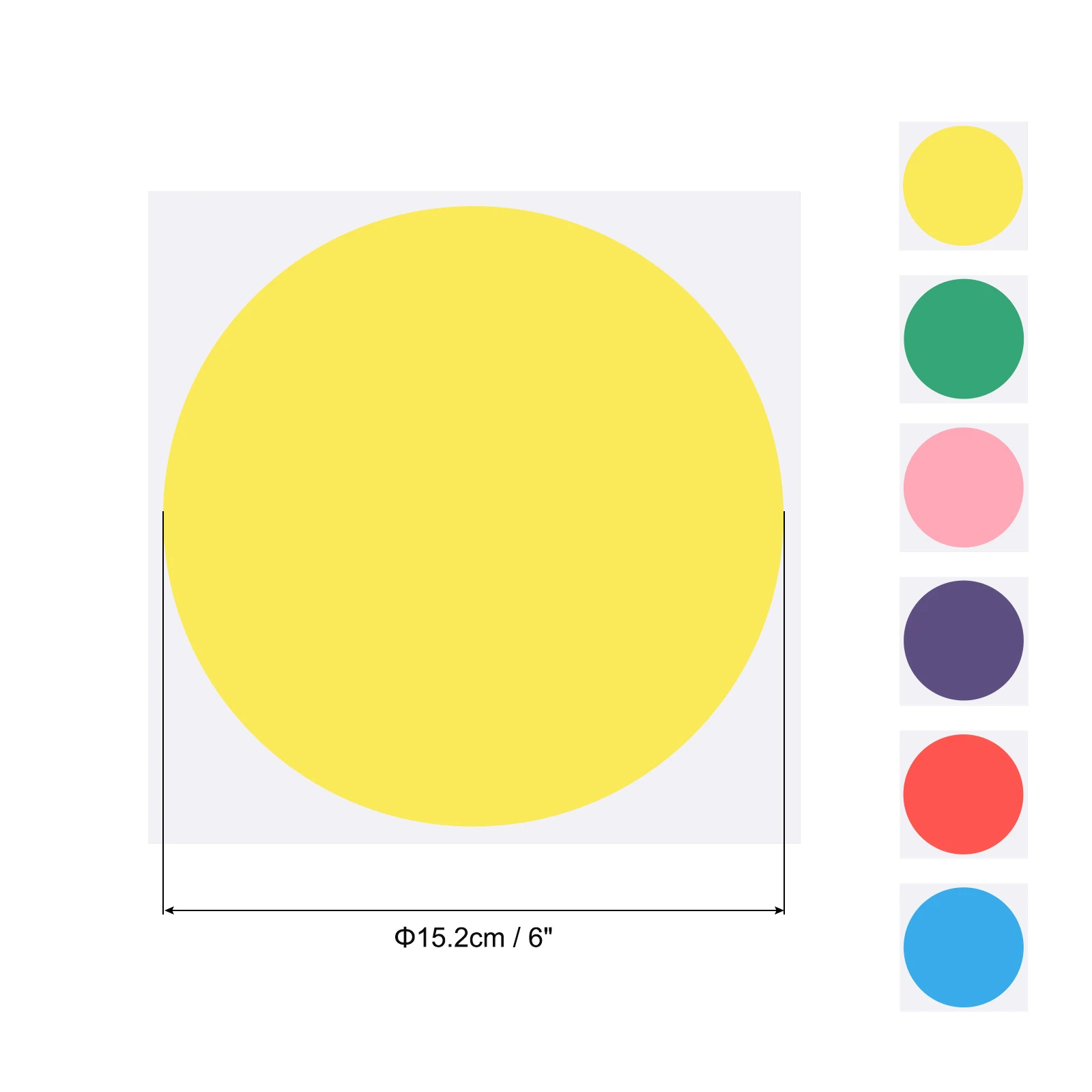 42/60 Stück 15,2 cm runde Etikettenaufkleber, Klassenzimmer-Dekor, Bodenaufkleber, selbstklebende Punkte, Marker, trocken abwischbare Kreise, Dichtungsaufkleber