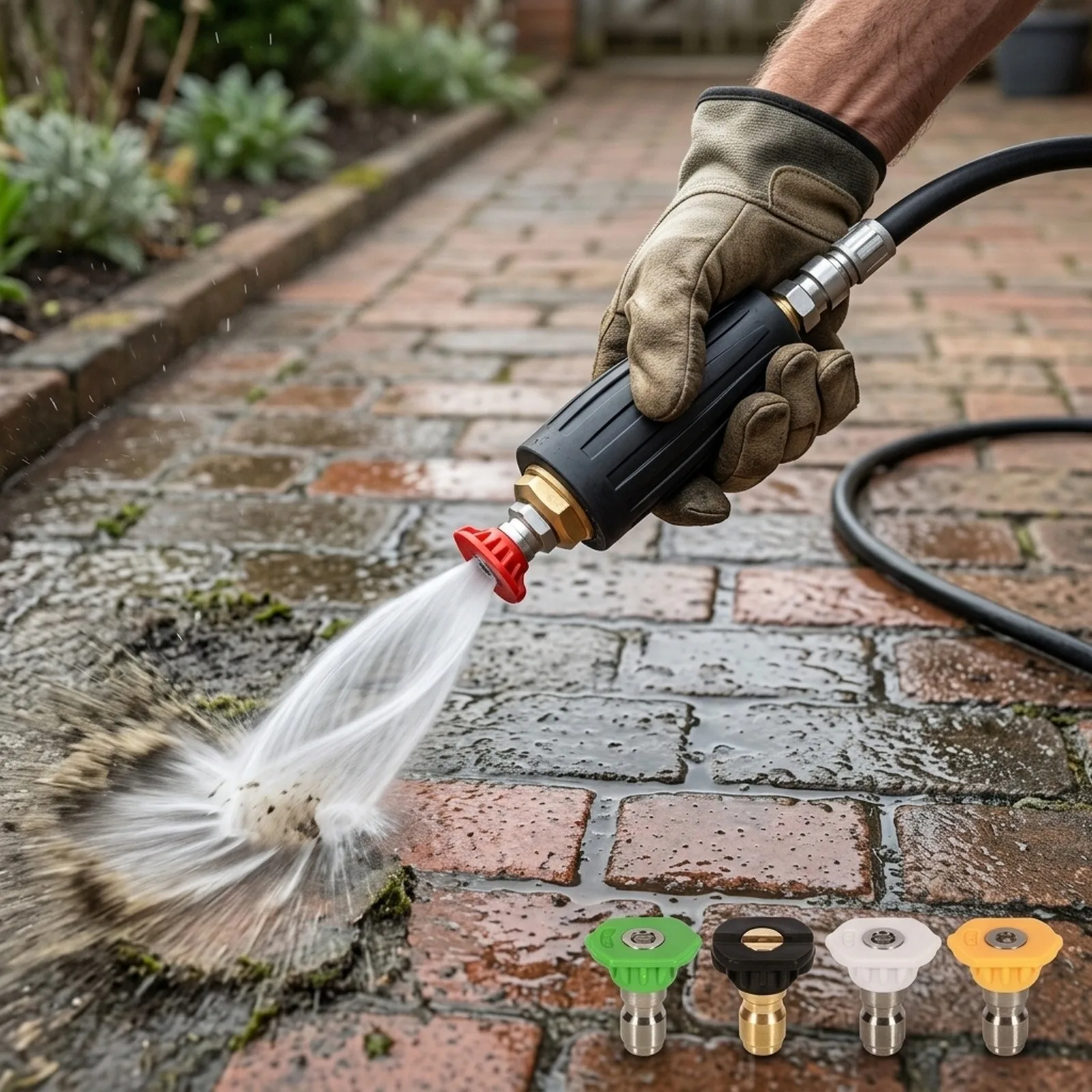 Premium For Turbo Nozzle Spray Tip for High Pressure Washers 4000 PSI 360 Degree Rotation with 5 Spray Options