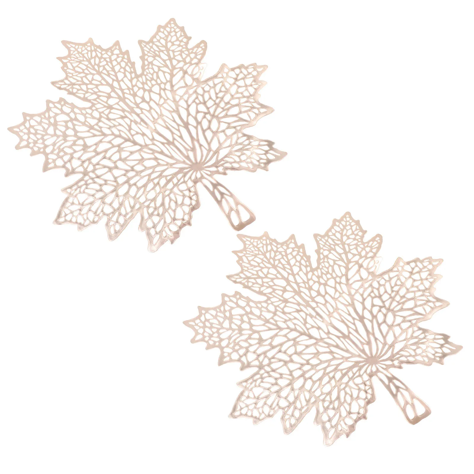 

2Pcs Maple Leaf Thanksgiving Table Mats Decorative Table Protection Pads Heat Resistant Waterproof Household Dish Mats Tabletop