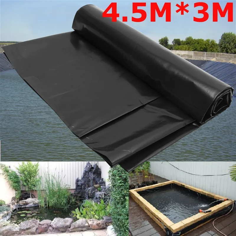 0.2mm Waterproof Liner film Fish Pond Liner Garden Pools Reinforced HDPE Heavy Duty Guaranty Landscaping Pool Pond 4.5X3M