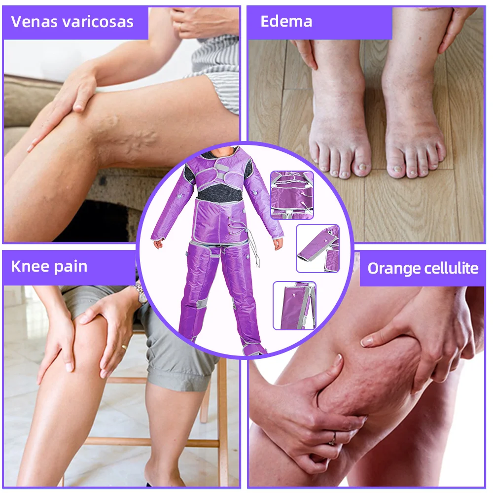 Lymphatic Drainage Machine Weight Loss Air Wave Pressure Pressotherapy Sauna Suit Muscles Relax Device Full Body Massage For SPA