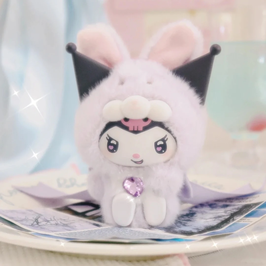 Sanrio персонаж алмазный кролик детская серия слепая коробка милый Kuromi Cinnamoroll Pochacco виниловая кукла загадочная сумка кулон брелок