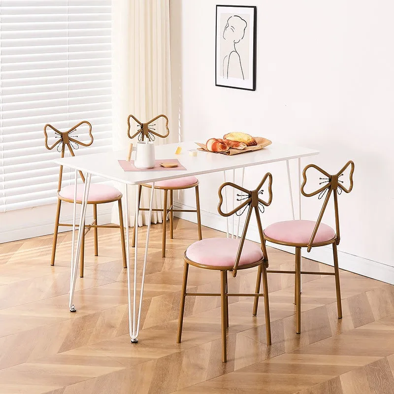 Bow makeup chair Home computer Bar makeup stool Dressing