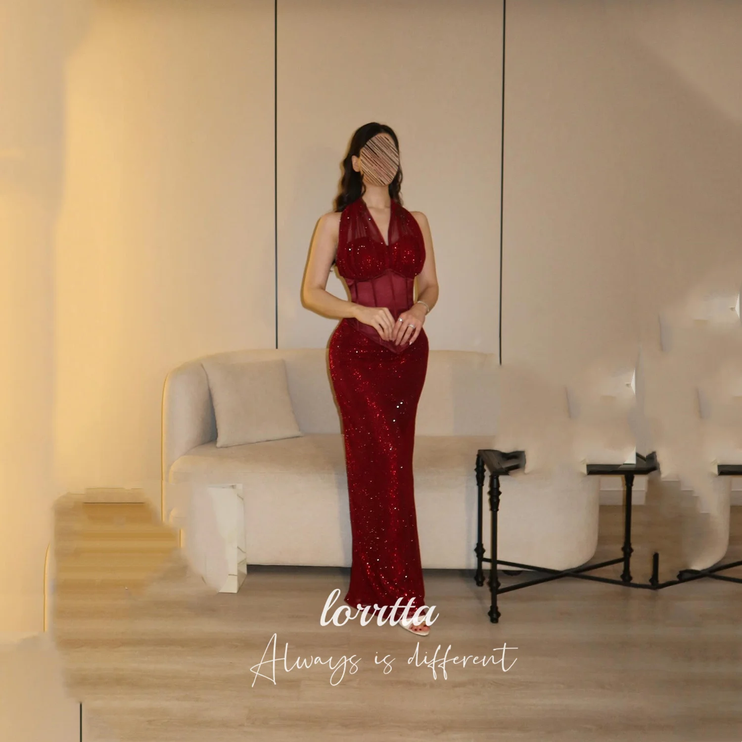 

Lorrtta Birthday Dress Red Luxurious Women's Evening Dresses Brands Customized Elegant Party Dresses for Special Occasions Prom