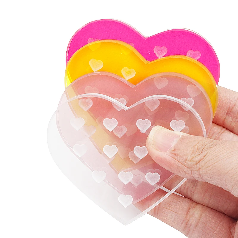 1pcs Heart Glass Gasket False Eyelash Stand Glue Holder Pad Eyelashes Extension Adhesive Pallet Paste Glue Pad Makeup Tool