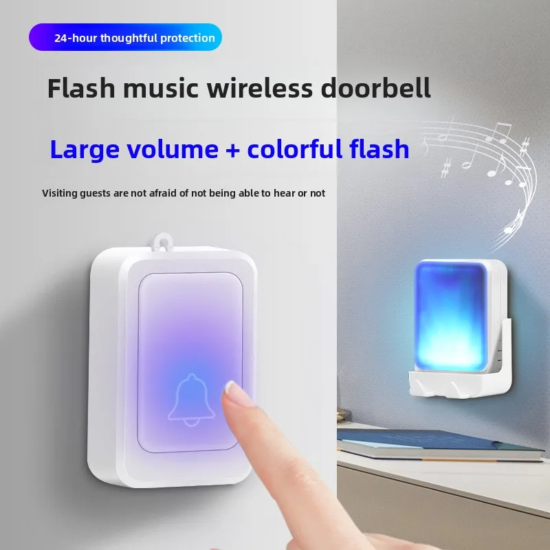 A0101 Campanello con suono e luce telecomandati wireless senza fili, a lunga distanza