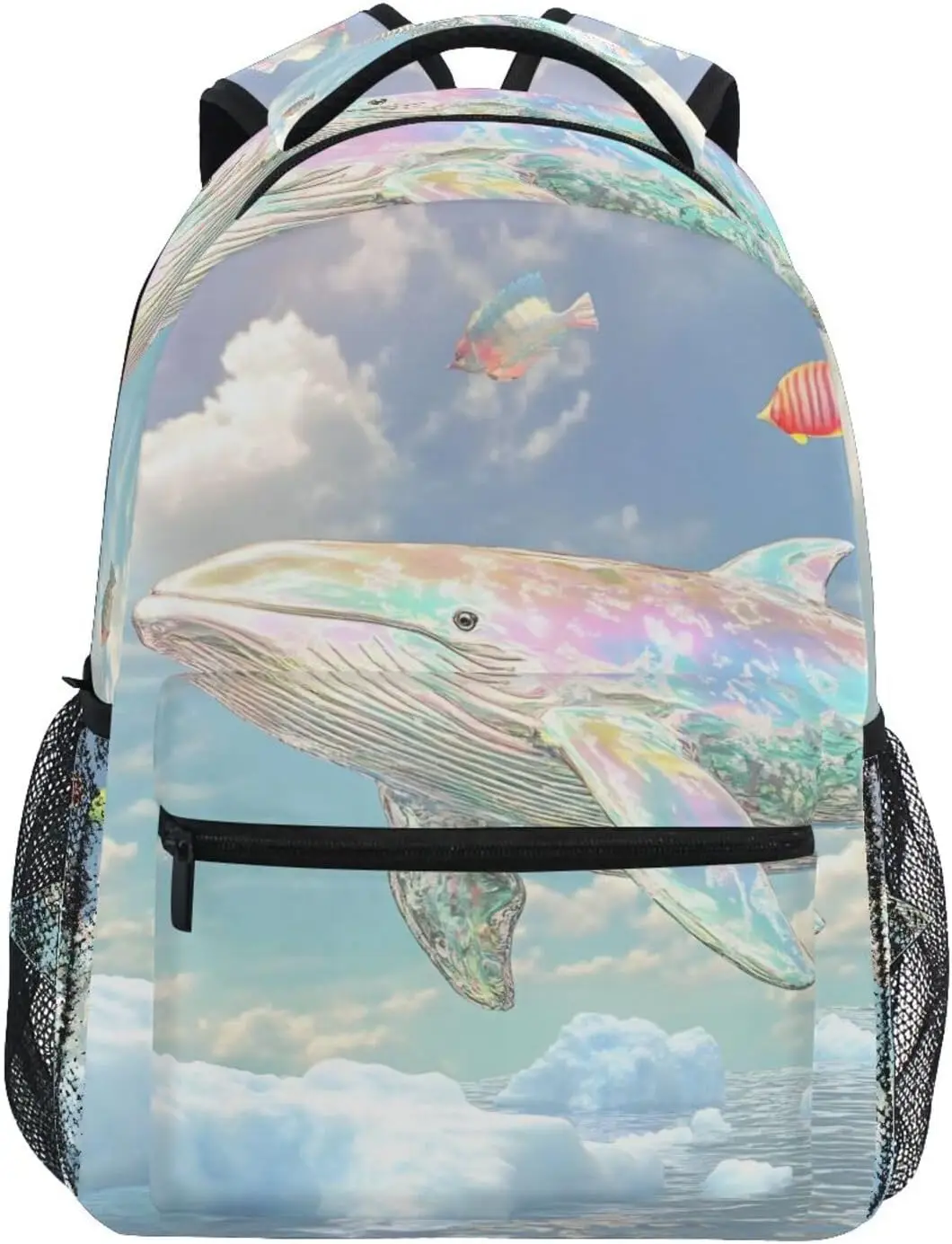 

Kid's Backpacks Shining Whale Print , Boys Girls Schoolbags Book Bag Small Size