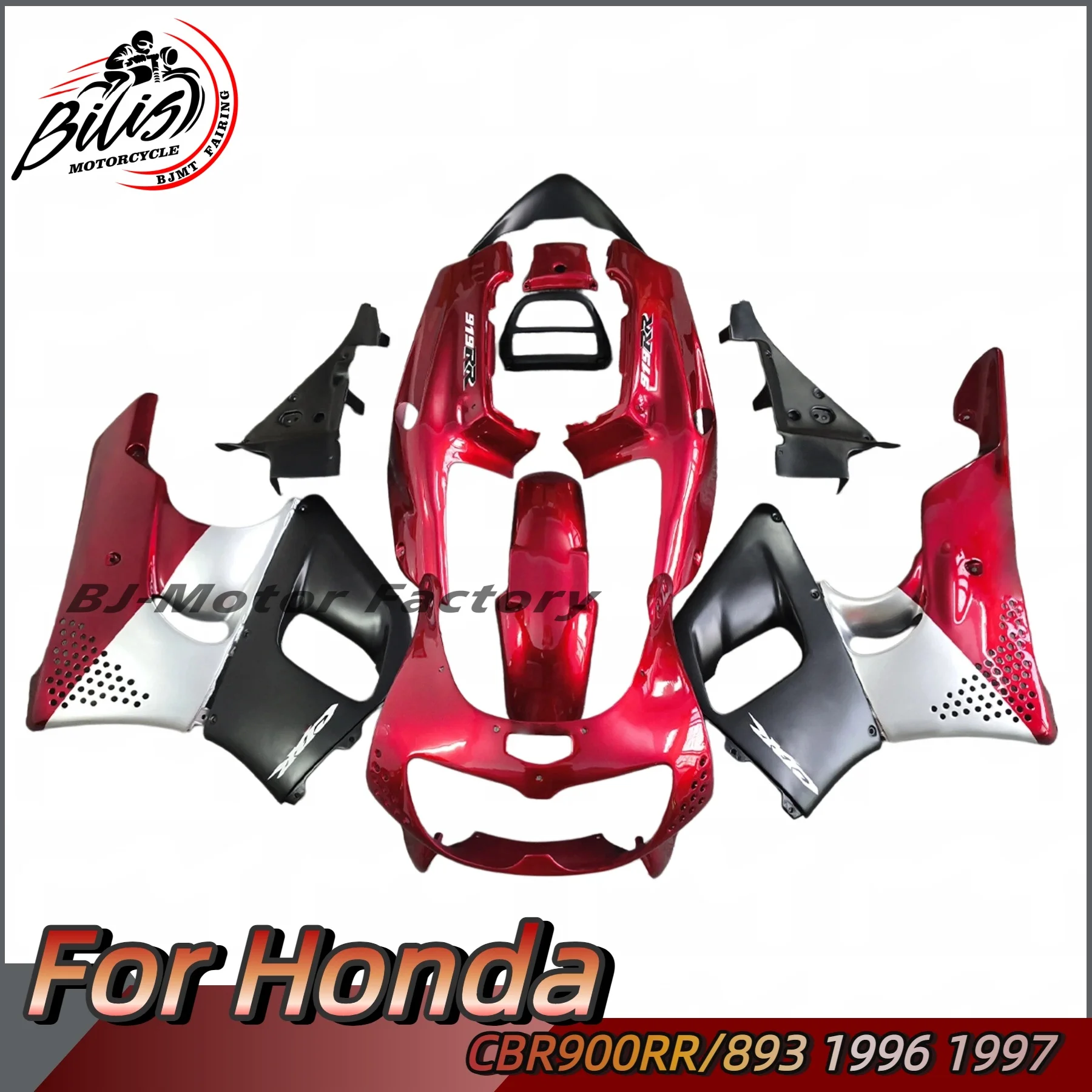 

New ABS Motorcycle Bodywork for HONDA CBR900RR 893 1996 1997 96 97 CBR893 Free Custom Rebuilding Bike Fairings Set Glosy Black