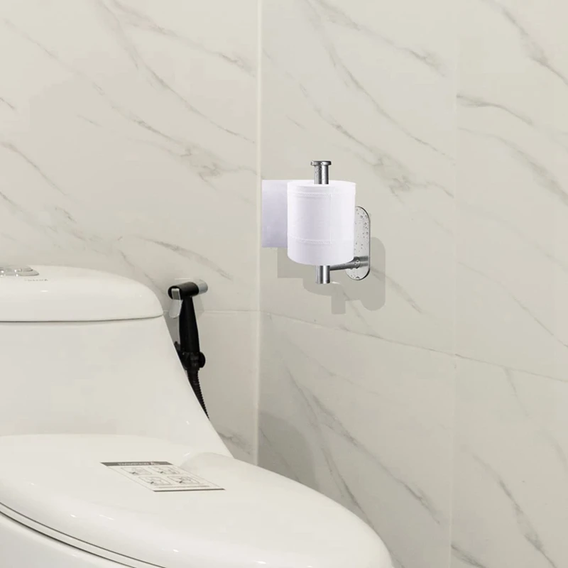 PORK-2PCS pemegang kertas Toilet kamar mandi dapur ruang cuci dinding 304 baja tahan karat pemegang kertas Toilet rak penyimpanan