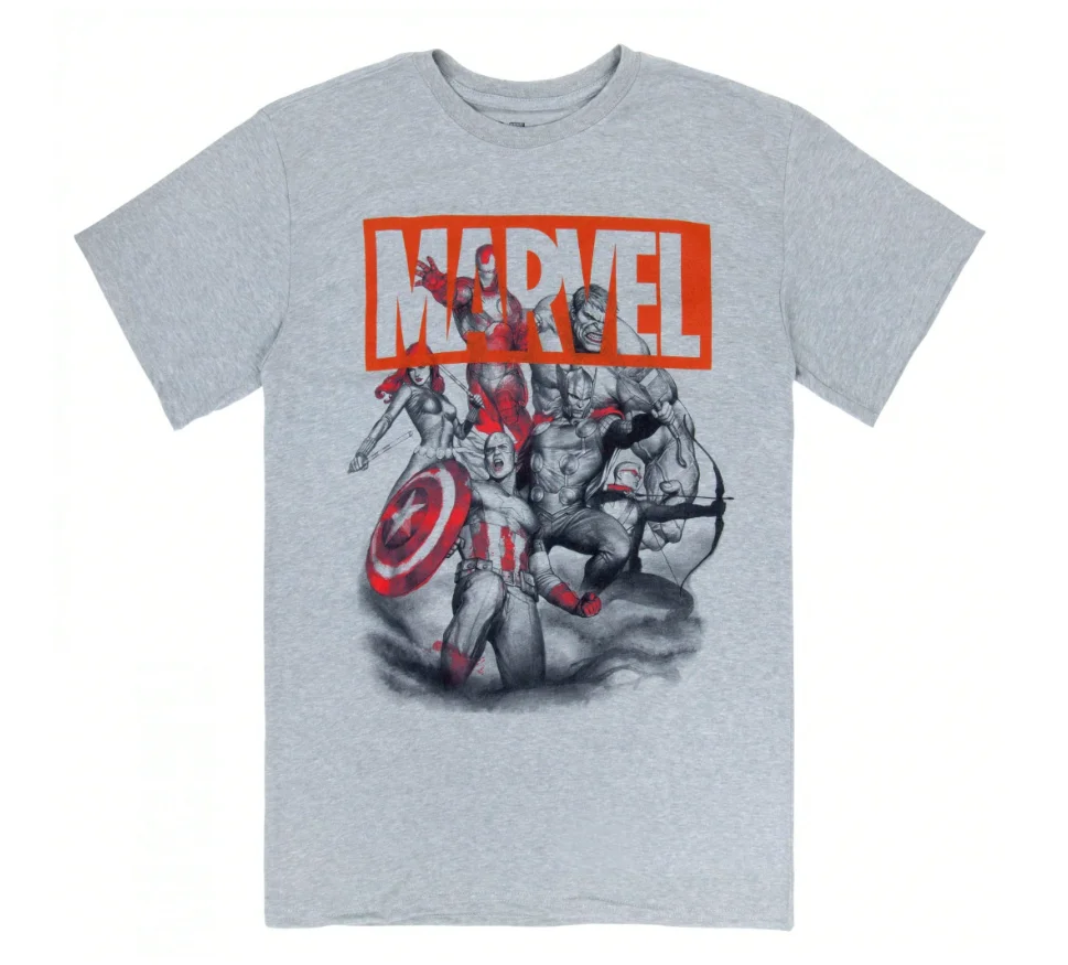 2026 The Avengers Summer Movie Men's and Women's Pure Cotton T-shirt Comfortable, Breathable, High Quality Ins Y2k