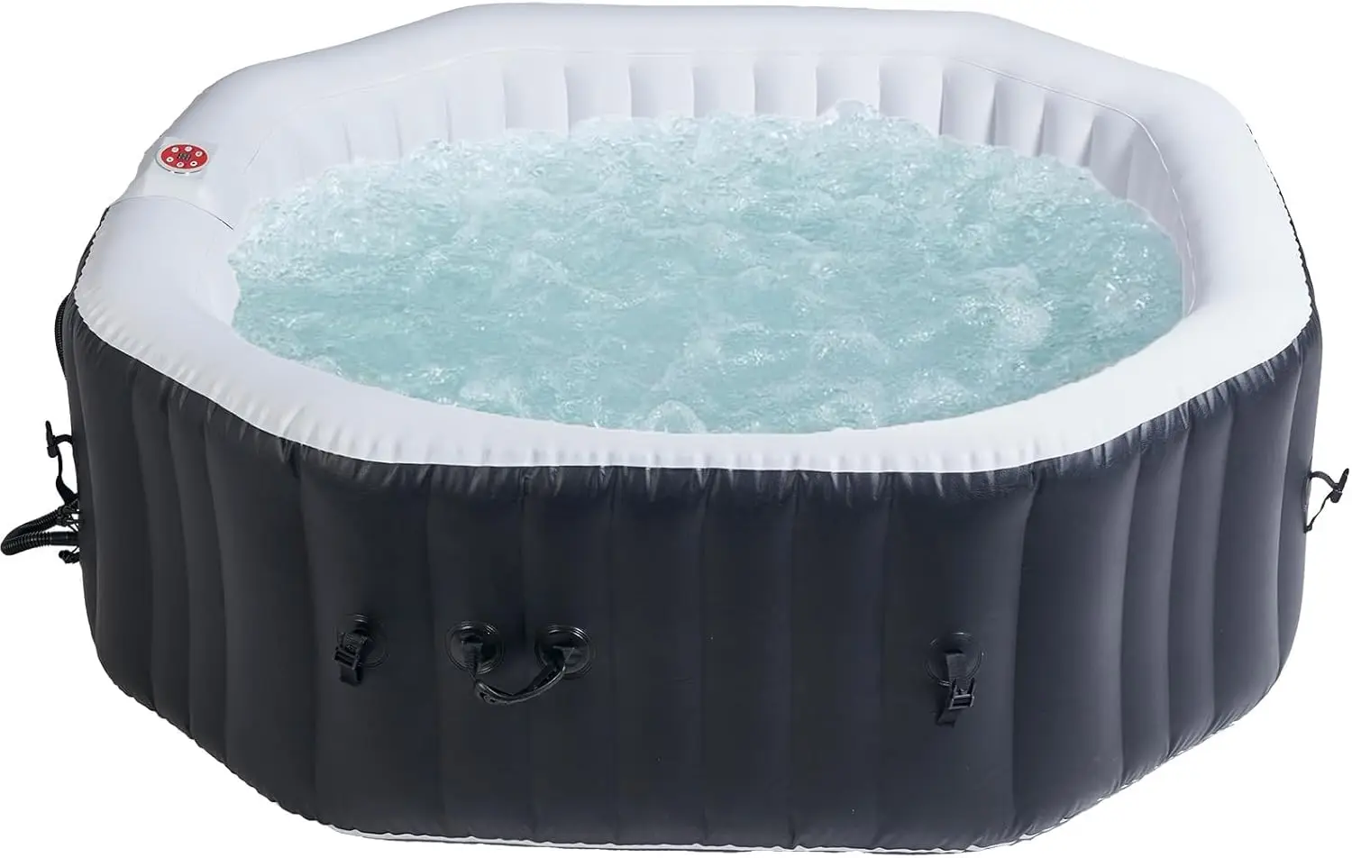 Portable Hot Tub 73X73X25 Inch Air Jet Spa 4-5 Person Inflatable Octagon Outdoor Heated Hot Tub Spa with 130 Bubble Jets