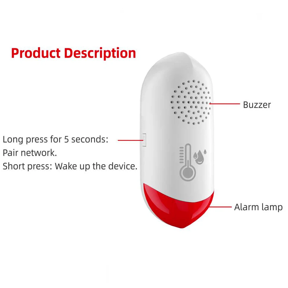

WiFi Smart Temperature And Humidity Sensor Furnishing Temperature and Humidity Detector Intelligent Temperature Humidity Alarm