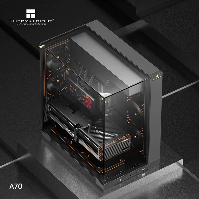 써멀라이트 A70 파노라마 필라리스 미드타워 게이밍 데스크탑 케이스 - 삼면 유리 패널 / 360mm 수냉 지원 썸네일 6