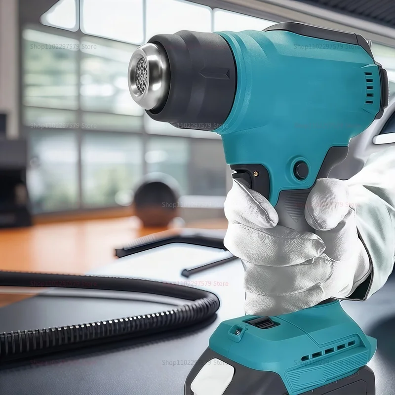 

18V Heat Gun Shrink Wrapping Tool Cordless Hot Air Gun Air Dryer Soldering Thermal Blower with LED display Hand Tool (No Battery