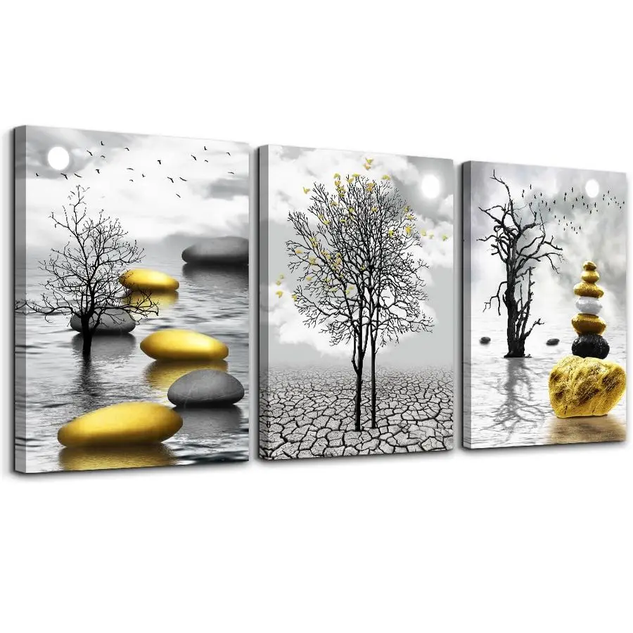 

Inspiration Canvas Art For Living Room, Bedroom amp Office Black amp White Nature Landscape Wall Prints Large 3 Piece Set