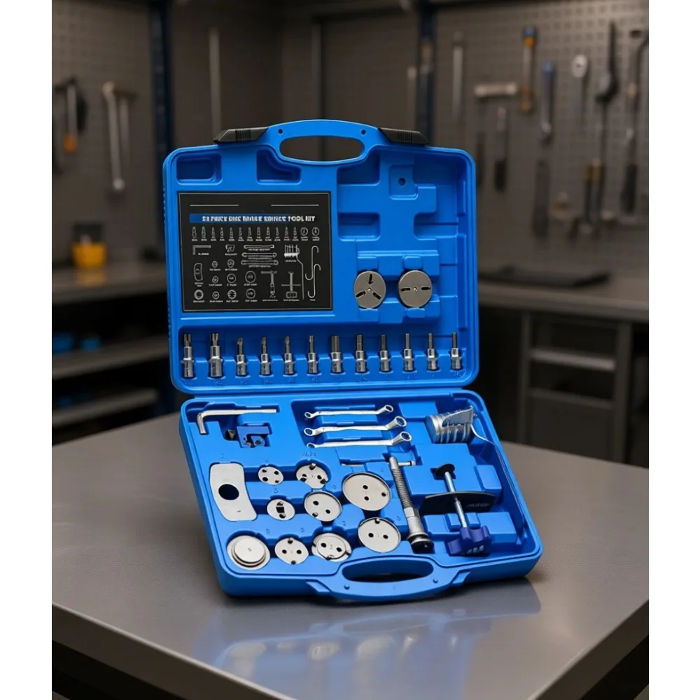 

Professional 34 Piece Brake Caliper Tool Kit with Adapters Piston Compressor Pad Spreader and Line Cutter
