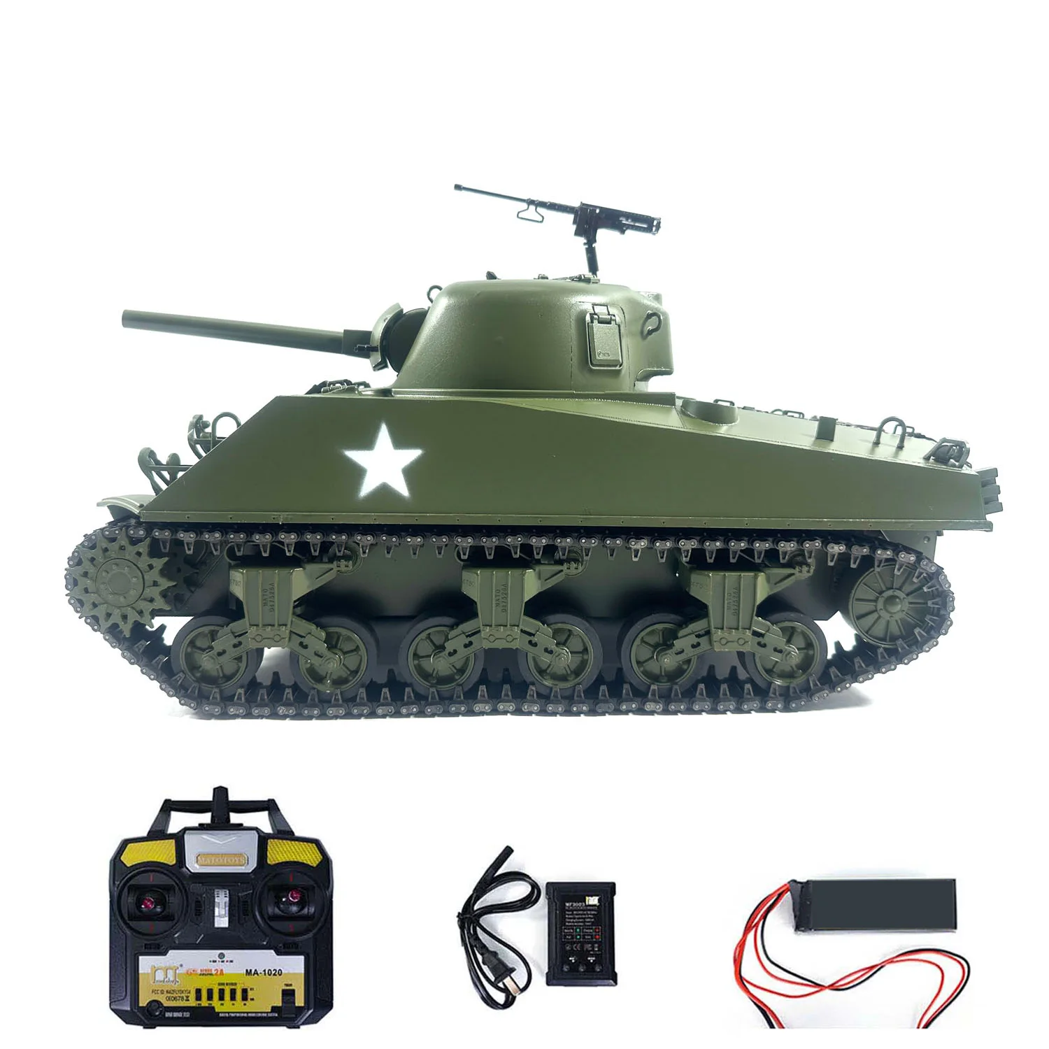 

Металл Mato 1/16 M4A3 Sherman RC Tank RTR Инфракрасный возвратный армейский зеленый 1230 TH00673-SMT4