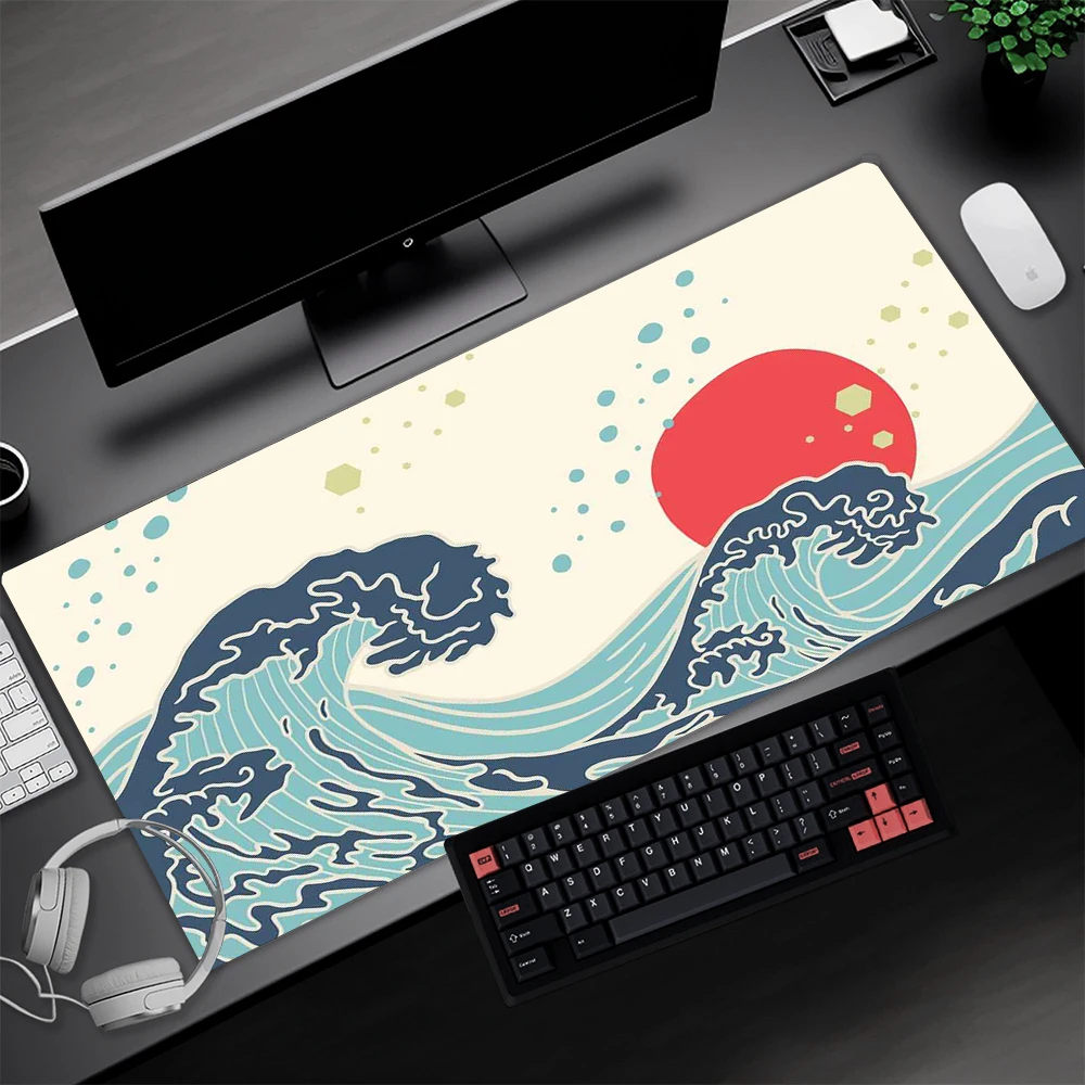 grande onda extra grande azul mouse pad suporte de teclado personalizado acessorio de mesa gigante decoracao estetica do gamer 1000x500 01