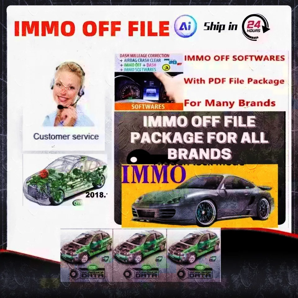 

IMMO OFF FILE PACKAGE Immo Airbag DASH MILLEAGE CORRECTION + AIRBAG CRASH CLEAR + IMMO OFF + DASH + IMMO SOFTWARES / TOTAL 32 GB