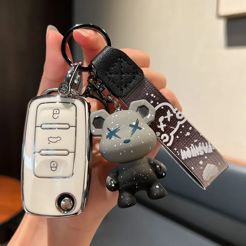Key Protector Auto Accessories for Volkswagen New Bora, Sagitar, Polo, Tiguan, T-Roc, Lamando, Lavida,TAYRON, and Goif Sportsvan