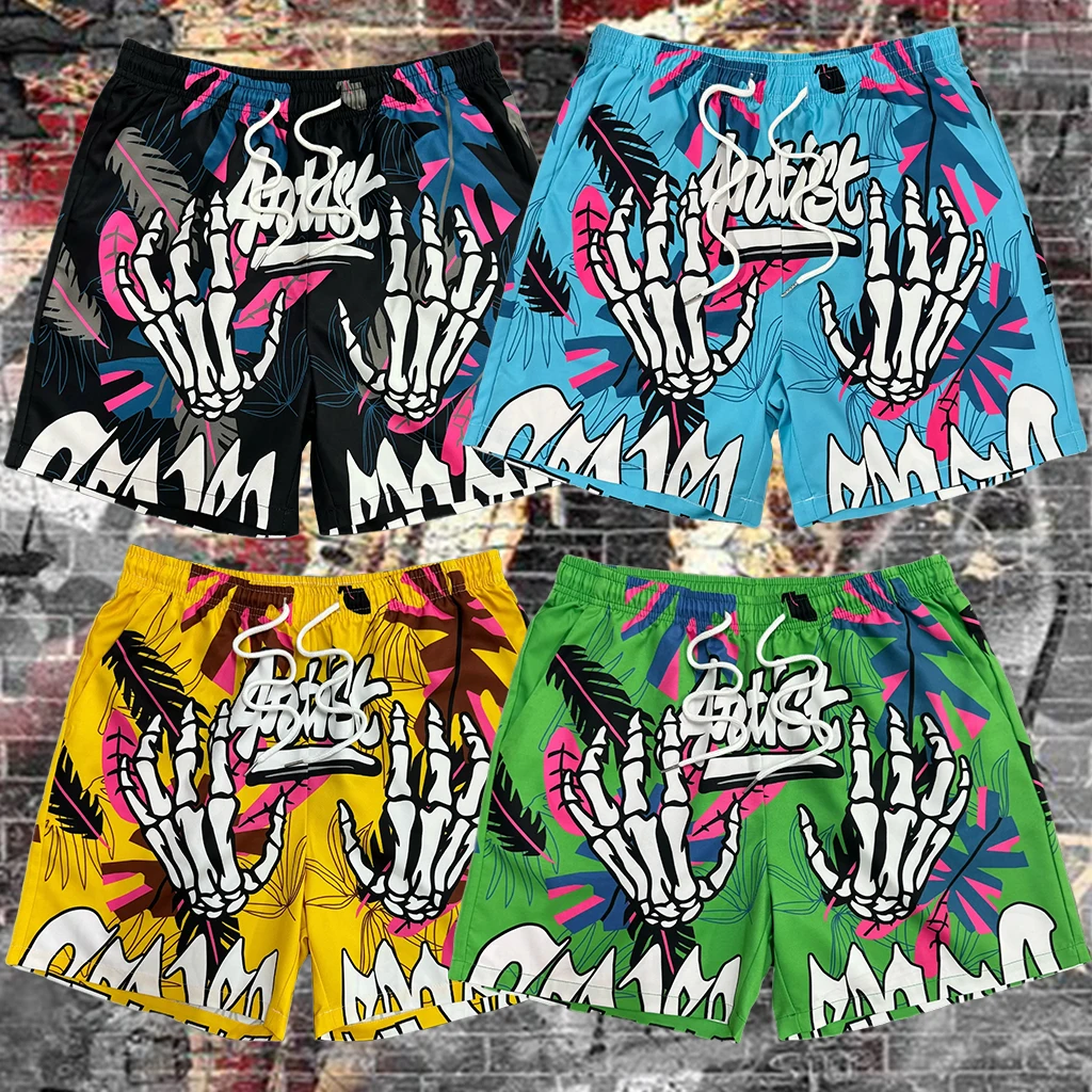 

New Summer Casual Shorts Men's/women's Street Life Shorts Fashion Pattern Letter Print Breathable Quick Drying Motorcycle Shorts