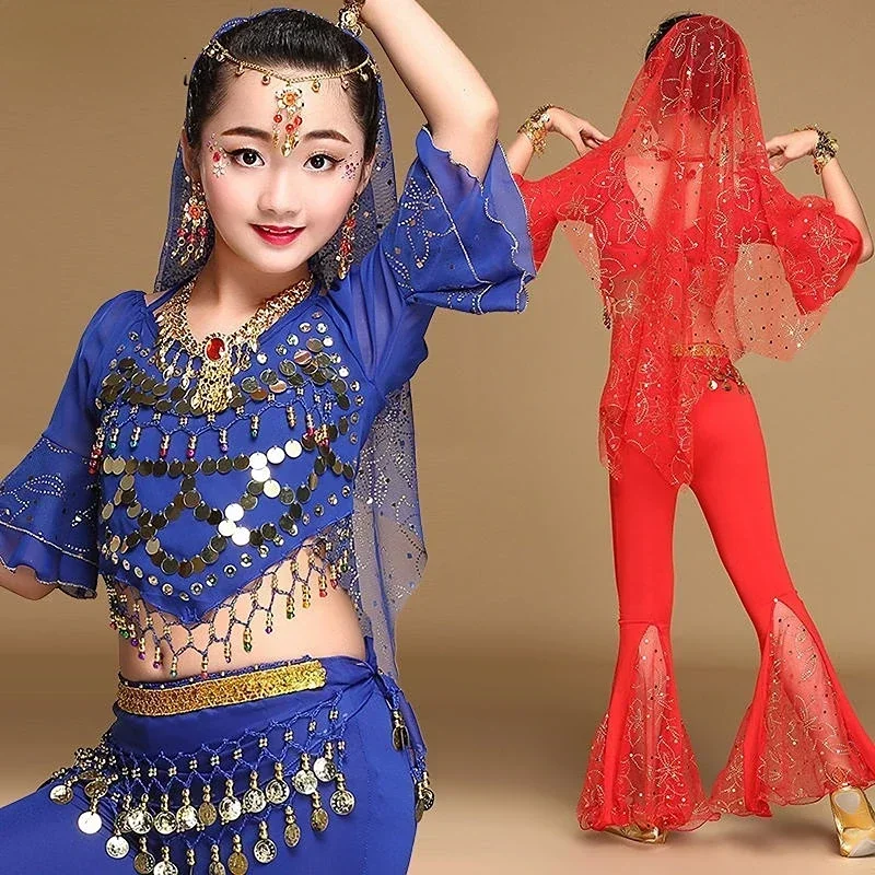

Kids Belly Dance Costumes Set Bollywood Indian Dancing Clothes Indian Cloth Set Performance Wear Girl Oriental Indin Dress
