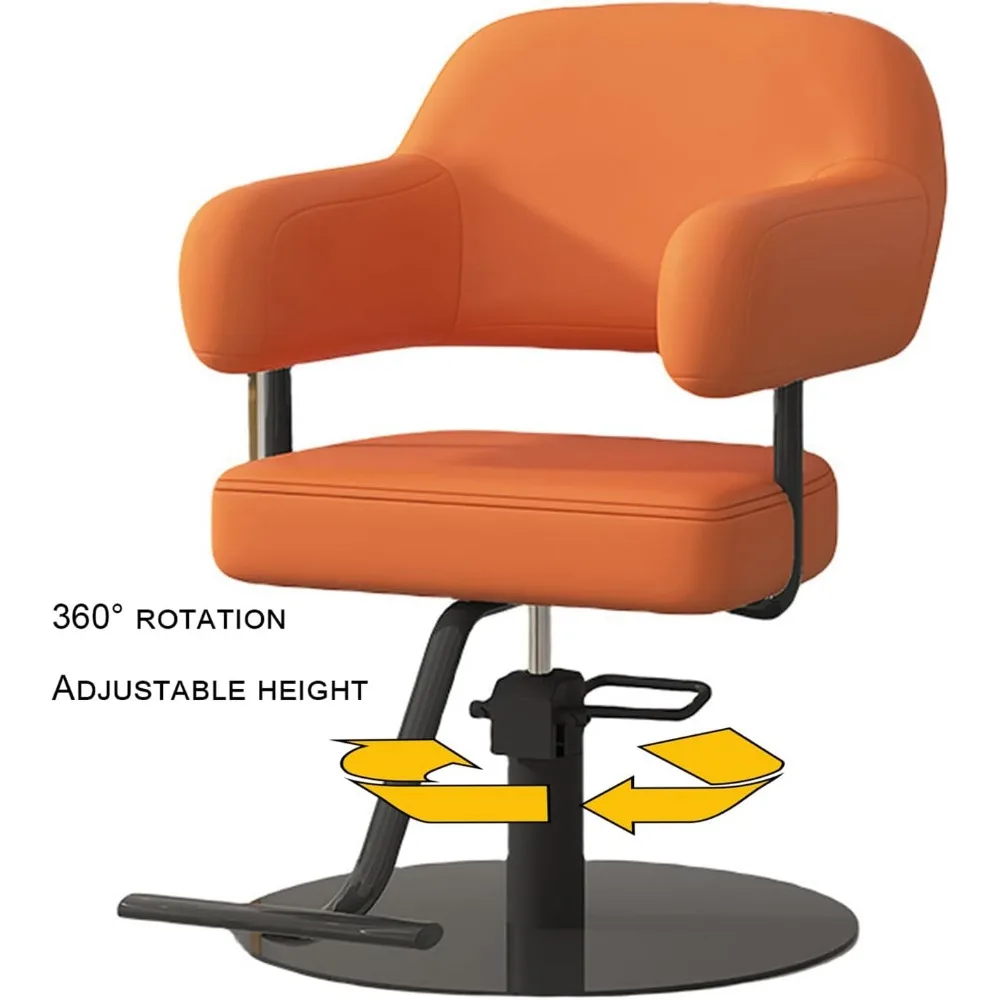 كرسي تصفيف الشعر دوار 360 درجة مع مقعد شامبو هيدروليكي قابل لضبط الارتفاع وميزات السبا #6