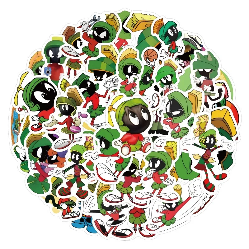 55pcs Marvin The Martian Graffiti Sticker Water Cup Luggage Laptop Mobile Phone Car Skateboard Stationery Decorative Sticker