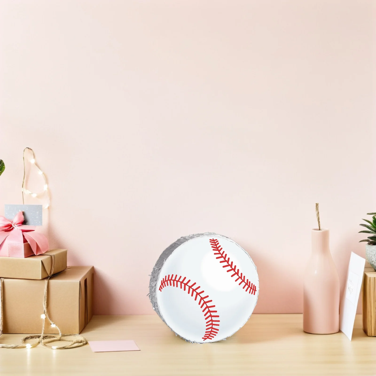 

Baseball Pinata Collection Blindfold Bat Confetti Hanging Decoration for Boys Birthday Party Sports Theme Sports Party Pinata