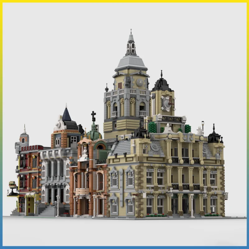 MOC Compatibel De Gerechtsgebouw Stad StreetView Modulaire Bouwstenen Bakstenen Speelgoed Verjaardag Kerst Speelgoed Kid Gift Technisch Blok