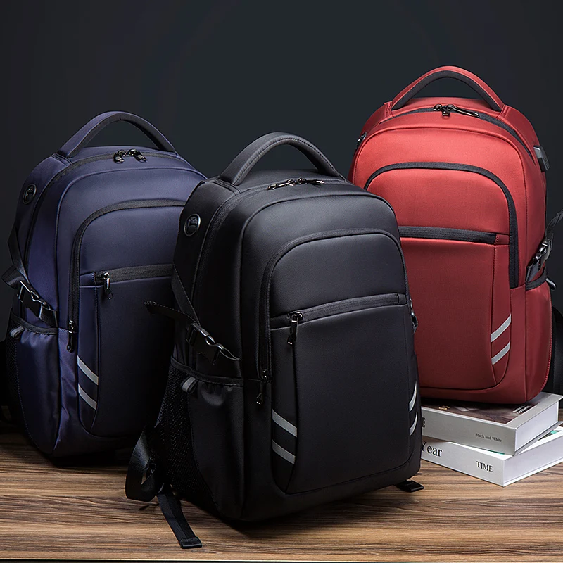 Fashion men laptop backpack usb business travel backpack waterproof mochilas nylon backpacks