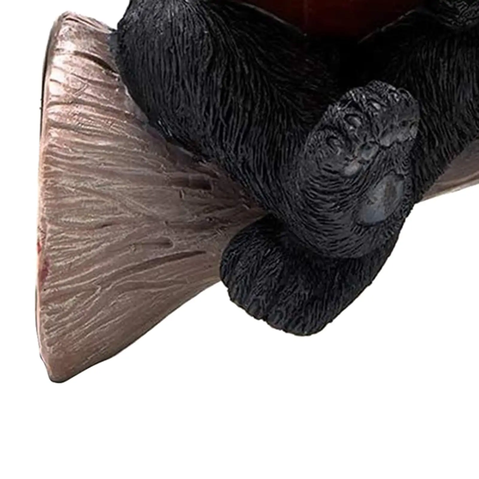 Garden Black Bear Decor DIY Art Centerpiece Cute Durable Gift Sculpture Garden Lamp for Walkway Balcony Housewarming Patio Yard